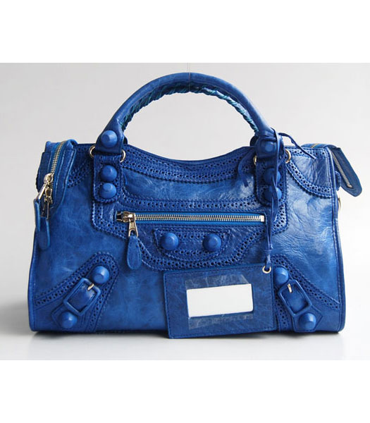 Balenciaga Covered Giant City Bag blu colorato